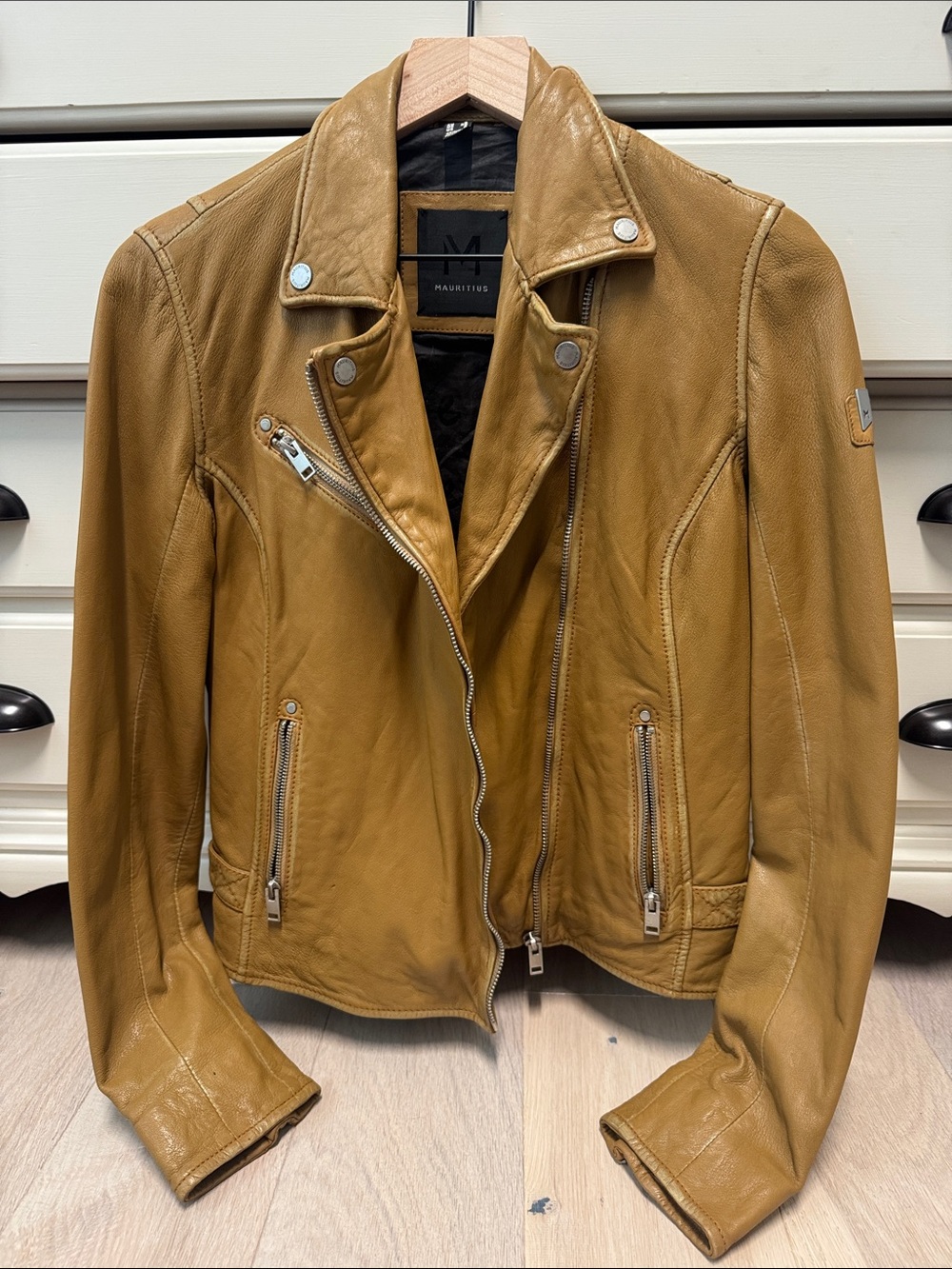 Mauritius Leather Sofia moto jacket